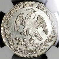 1830-Mo NGC MS 64 Mexico City 2 Reales Cap Rays Proof Like Silver Rare Coin POP 1/3 (25032101C)