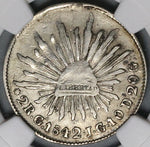 1842-Ga NGC VF 25 Mexico 2 Reales Guadalajara Mint Coin POP 1/2 (24070802C)