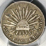 1842-Ga PCGS VF 35 Mexico 2 Reales Guadalajara Mint Rare Overdate POP 1/2 (24101903C)