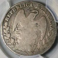 1844-Do PCGS G 6 Mexico 2 Reales Durango RARE Cap Rays Coin POP 1/0 (24090801C)
