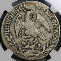 1845/3-Ga NGC VG 8 Mexico 2 Reales Guadalajara Rare Overdate Coin POP 1/0 (24070803C)