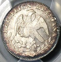 1861-Mo PCGS MS 64 Mexico City 2 Reales Silver Cap Rays Silver Coin (23121701D)