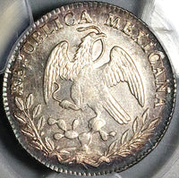 1861-Mo PCGS MS 64 Mexico City 2 Reales Silver Cap Rays Silver Coin (23121701D)