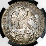 1861-Mo NGC MS 65+ Mexico 2 Reales Gem Near PL Cap Rays Silver Coin (25111001C)