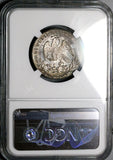 1861-Mo NGC MS 65+ Mexico 2 Reales Gem Near PL Cap Rays Silver Coin (25111001C)
