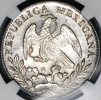 1861-Mo NGC MS 65 Mexico 2 Reales Silver Proof Like Silver Coin (18070501D)