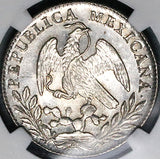 1861-Mo NGC MS 65 Mexico 2 Reales Silver Proof Like Silver Coin (18070501D)