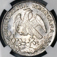 1861-Mo NGC MS 65 Mexico 2 Reales Silver Proof Like Silver Coin (18070501D)