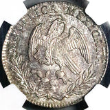 1861-Mo NGC MS 65 Mexico 2 Reales Gem Cap Rays Silver Coin (25110201C)