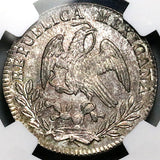 1861-Mo NGC MS 65 Mexico 2 Reales Gem Cap Rays Silver Coin (25110201C)