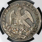 1863-Mo TH NGC XF 45 Mexico 2 Reales City Mint Silver Coin (24072803C)