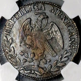 1863-Zs MO NGC XF 45 Mexico 2 Reales Zacatecas Mint Scarce Assayer Silver Coin (26101103C)