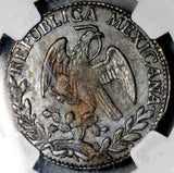 1863-Zs MO NGC XF 45 Mexico 2 Reales Zacatecas Mint Scarce Assayer Silver Coin (26101103C)