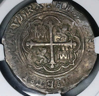 1572-M NGC AU 55 Mexico 4 Reales Philip II Spain Colonial Coin (24043003C)