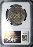 1572-M NGC AU 55 Mexico 4 Reales Philip II Spain Colonial Coin (24043003C)