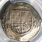 1598-Mo F PCGS VF Mexico 4 Reales Philip III Cob Spain Colonial Silver Coin (25060401C)
