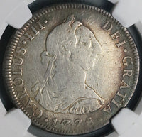 1778 NGC F Mexico 4 Reales Spain Colony Charles III Scarce Silver Coin (25091202C)