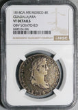1814-Ga NGC VF Mexico 4 Reales War Independence Guadalajara Mint Coin (26071302C)