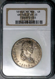 1815-Ga NGC VF 25 Mexico 4 Reales War Independence Guadalajara Mint Rare Silver Coin POP 1/3 (25031901D)