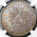 1839-Go NGC AU 55 Mexico 4 Reales Guanajuato Mint Cap Rays Silver Coin POP 1/3 (25030201D)