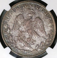 1839-Go NGC AU 55 Mexico 4 Reales Guanajuato Mint Cap Rays Silver Coin POP 1/3 (25030201D)