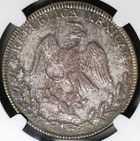 1839-Go NGC AU 55 Mexico 4 Reales Guanajuato Mint Cap Rays Silver Coin POP 1/3 (25030201D)