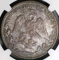 1839-Go NGC AU 55 Mexico 4 Reales Guanajuato Mint Cap Rays Silver Coin POP 1/3 (25030201D)