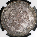 1839-Go NGC AU 55 Mexico 4 Reales Guanajuato Mint Cap Rays Silver Coin POP 1/3 (25030201D)