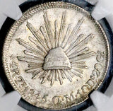 1845-Zs NGC AU Mexico 4 Reales Zacatecas Mint Rare Silver Coin (26080103C)