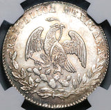 1848/7-Go NGC AU 55 Mexico 4 Reales Guanajuato Mint Overdate Silver Coin (25081402D)