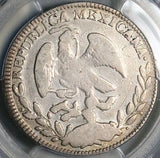 1850-C PCGS F Mexico 4 Reales Culiacan Mint Cap Rays Rare Silver Coin (26013003C)
