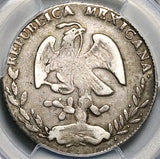 1854-Pi PCGS F 15 Mexico 4 Reales Potosi Mint Rare Cap Rays Silver Coin POP 1/2 (26011401C)