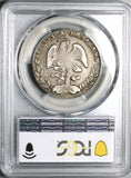1854-Pi PCGS F 15 Mexico 4 Reales Potosi Mint Rare Cap Rays Silver Coin POP 1/2 (26011401C)