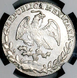 1859-Zs NGC AU Mexico 4 Reales Zacatecas Mint Rare Silver Coin (26080104C)