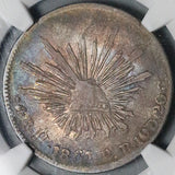 1867-Ho NGC Fine Mexico 4 Reales Rare Hermosillo Mint Silver Coin (25061401C)
