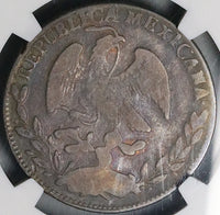 1867-Ho NGC Fine Mexico 4 Reales Rare Hermosillo Mint Silver Coin (25061401C)