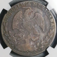 1867-Ho NGC Fine Mexico 4 Reales Rare Hermosillo Mint Silver Coin (25061401C)
