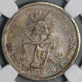 1869-Mo NGC AU Mexico 50 Centavos Balance Scale 46k Silver Coin (26050304C)