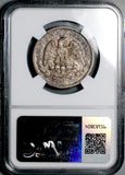 1869-Mo NGC AU Mexico 50 Centavos Balance Scale 46k Silver Coin (26050304C)