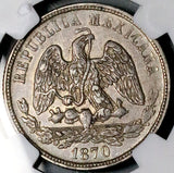 1870-Mo NGC XF 45 Mexico 50 Centavos Rare 52k Silver Coin POP 1/4 (26103001C)