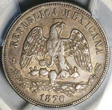 1870-Pi G PCGS XF Mexico 50 Centavos Potosi Mint Rare 50k Silver Coin (25052903C)