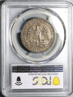 1870-Pi G PCGS XF Mexico 50 Centavos Potosi Mint Rare 50k Silver Coin (25052903C)