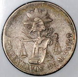 1873-Do NGC VF 25 Mexico 50 Centavos Durango Mint 4k Rare Coin (26091504C)