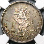 1873-Go NGC XF 40 Mexico 50 Centavos Guanajuato Rare 50k Silver Coin POP 1/1 (25060603C)