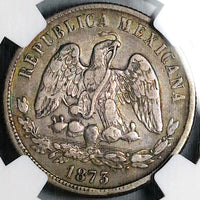 1873-Go NGC XF 40 Mexico 50 Centavos Guanajuato Rare 50k Silver Coin POP 1/1 (25060603C)