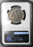 1874-Ho NGC AU 55 Mexico 50 Centavos Hermosillo Mint Silver Coin POP 1/0 (23071501R)
