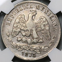 1875-Do NGC XF 40 Mexico 50 Centavos Durango Mint Balance Scale Coin (23120401C)
