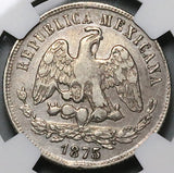 1875-Do NGC XF 40 Mexico 50 Centavos Durango Mint Balance Scale Coin (23120401C)