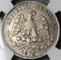 1875-Do NGC XF 40 Mexico 50 Centavos Durango Mint Balance Scale Coin (23120401C)