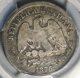 1876-Do PCGS VF 20 Mexico 50 Centavos Durango Mint Rare Coin POP 1/0 (26062602C)